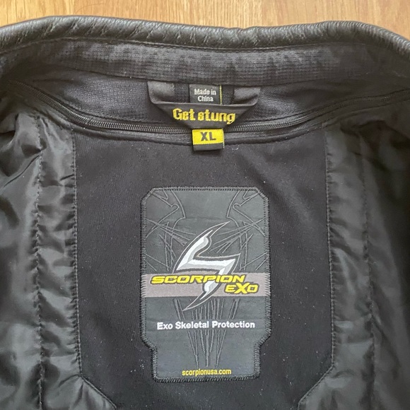 Scorpion Exo Skeletal Protection Get Stung Leather Motorcycle Jacket Liner XL - Picture 9 of 16